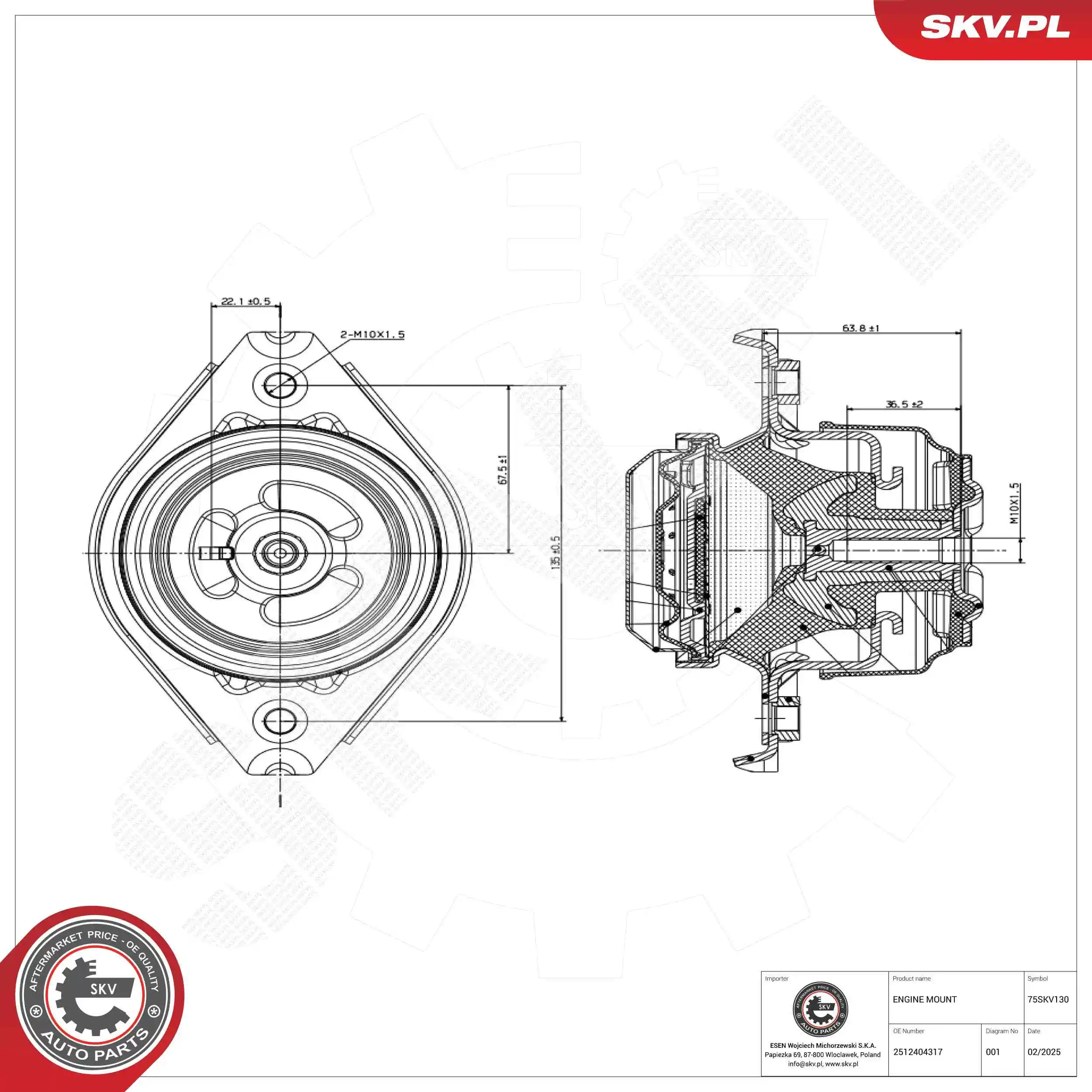 Mounting, engine
